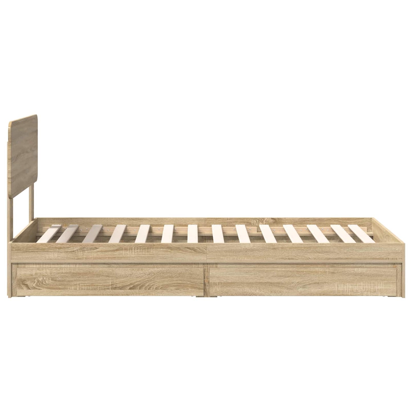 Letto con Contenitore con testiera Rovere Sonoma 75 x 190 cm | homemem39