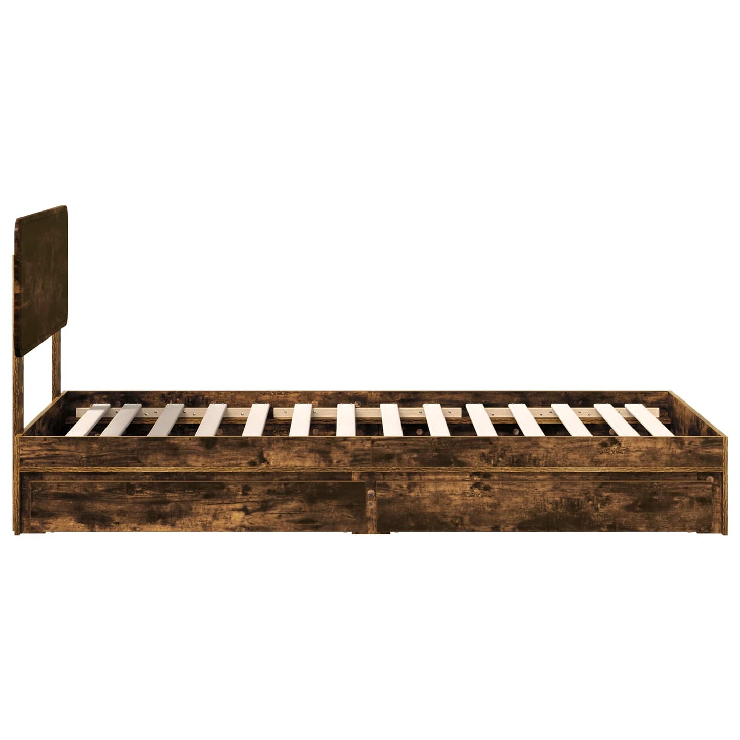 Letto con Contenitore Rovere fumé 75 x 190 cm Legno multistrato | homemem39