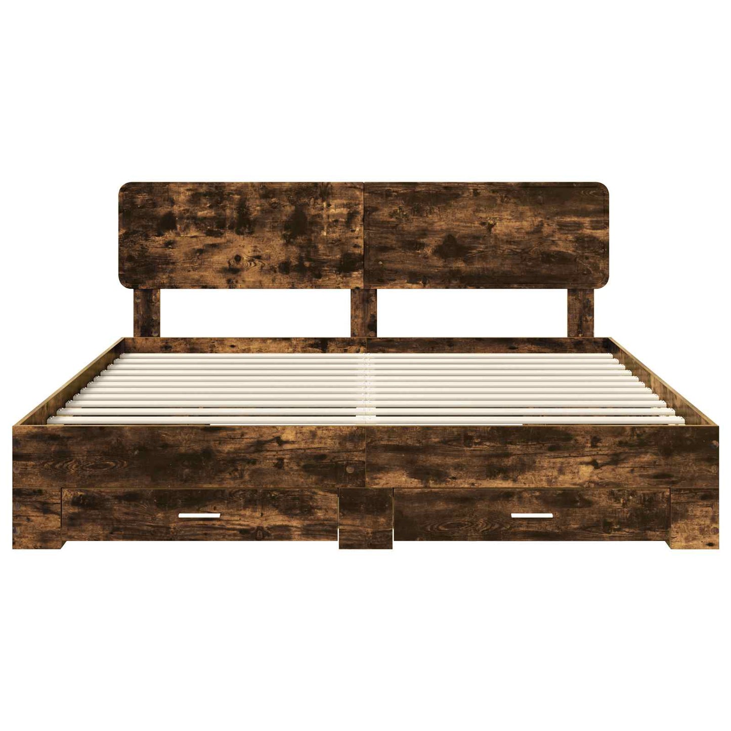 Struttura del letto Rovere fumé 200 x 200 cm Legno multistrato | homemem39