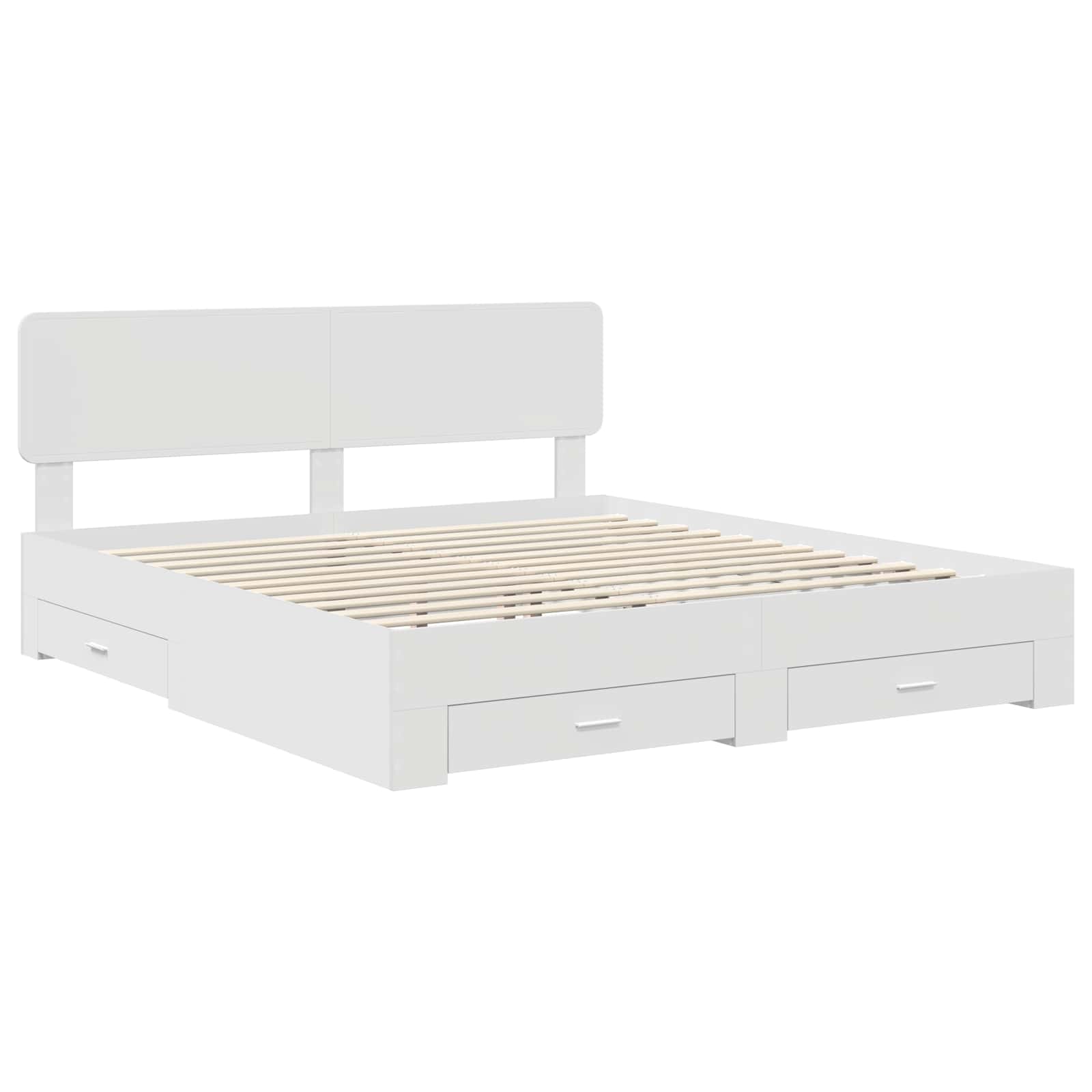 Struttura del letto Bianco 180 x 200 cm Legno multistrato | homemem39
