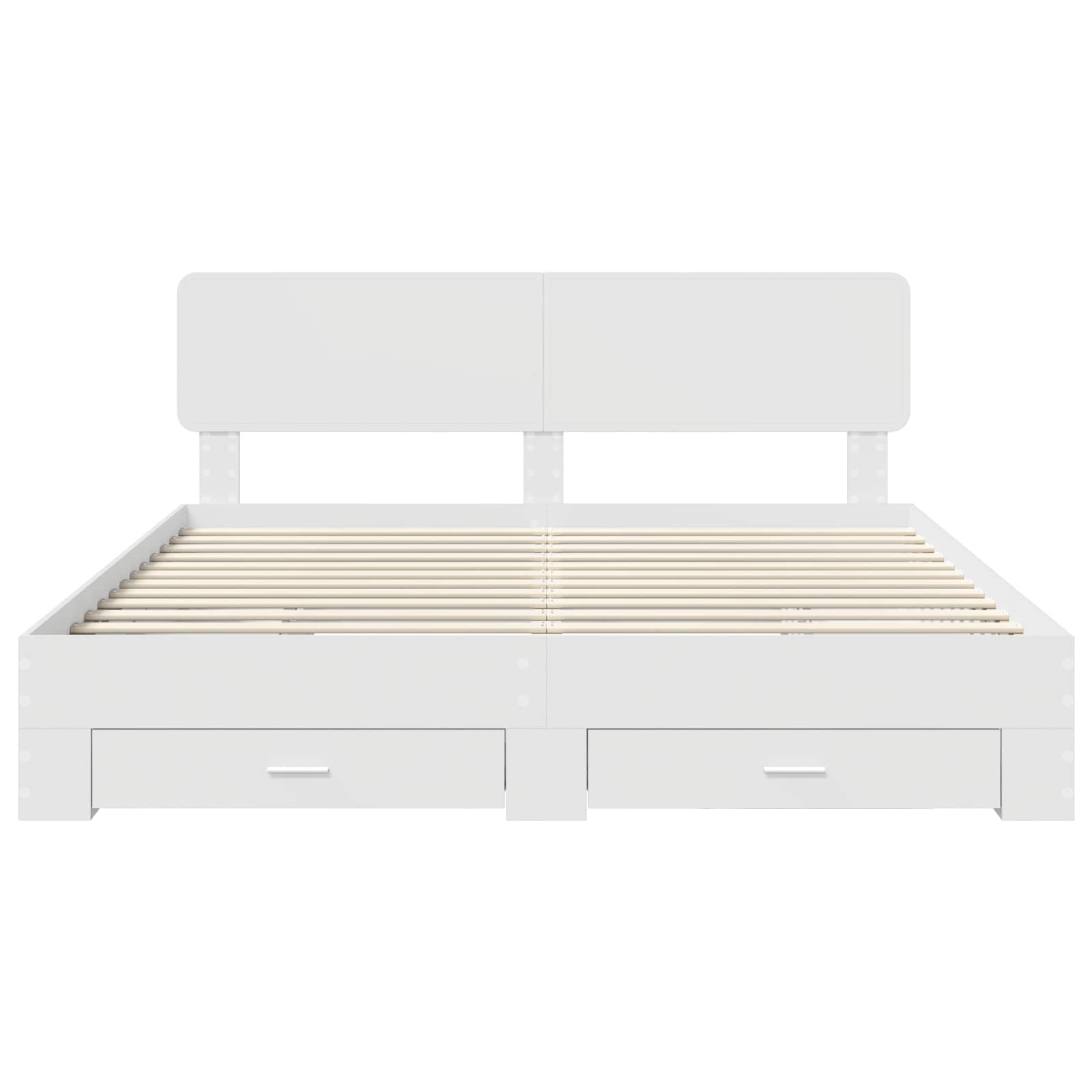 Struttura del letto Bianco 180 x 200 cm Legno multistrato | homemem39