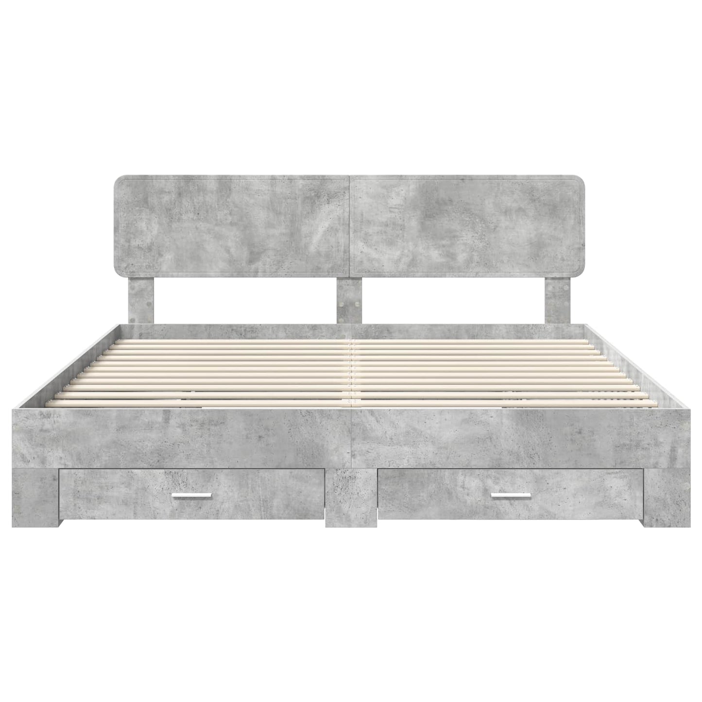 Struttura del letto con testiera Grigio cemento 180 x 200 cm | homemem39