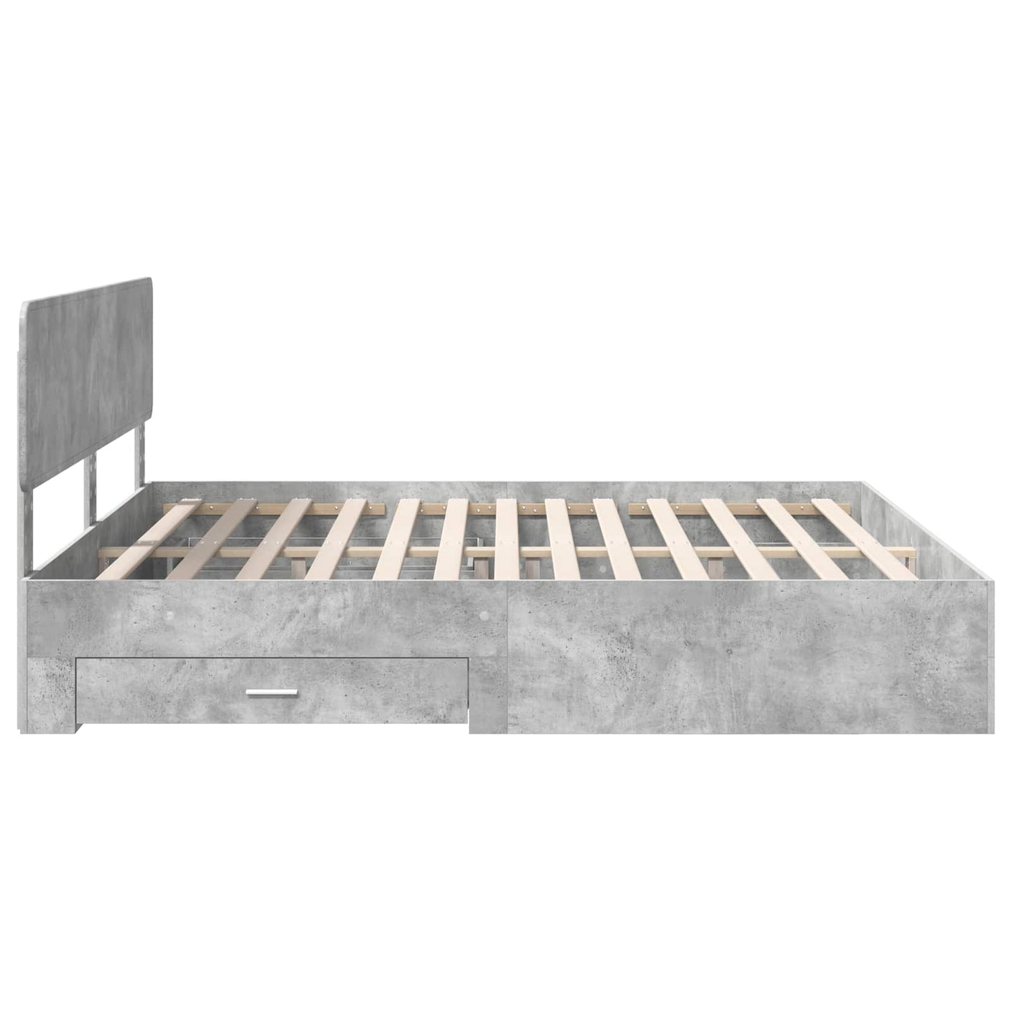 Struttura del letto con testiera Grigio cemento 180 x 200 cm | homemem39