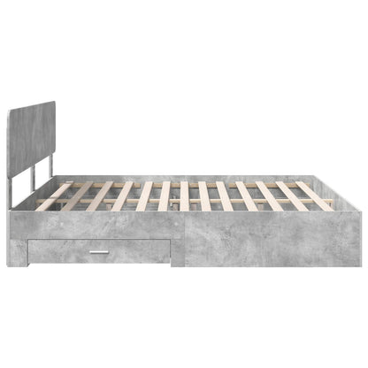 Struttura del letto con testiera Grigio cemento 180 x 200 cm | homemem39