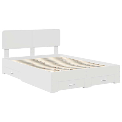 Struttura del letto Bianco 160 x 200 cm Legno multistrato | homemem39