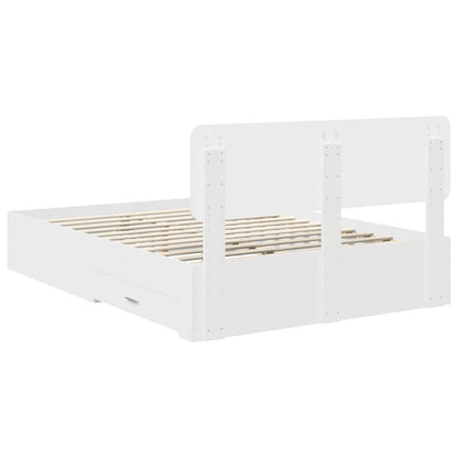 Struttura del letto Bianco 160 x 200 cm Legno multistrato | homemem39
