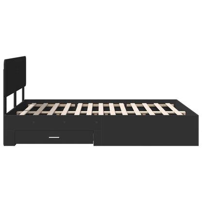 Struttura del letto Nero 160 x 200 cm Legno multistrato