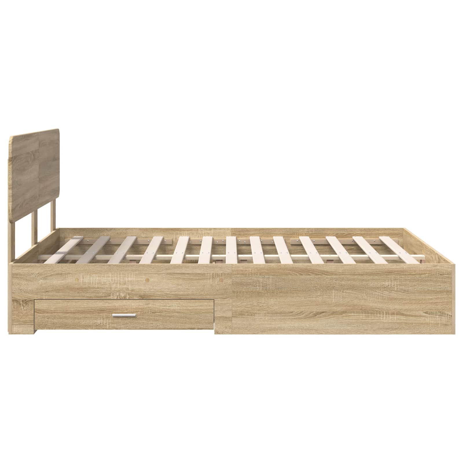 Struttura del letto con testiera Rovere Sonoma 150 x 200 cm | homemem39