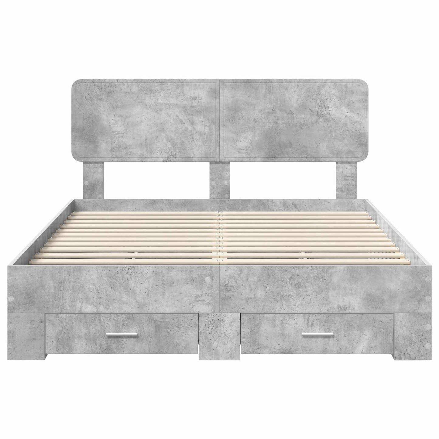 Struttura del letto con testiera Grigio cemento 150 x 200 cm | homemem39