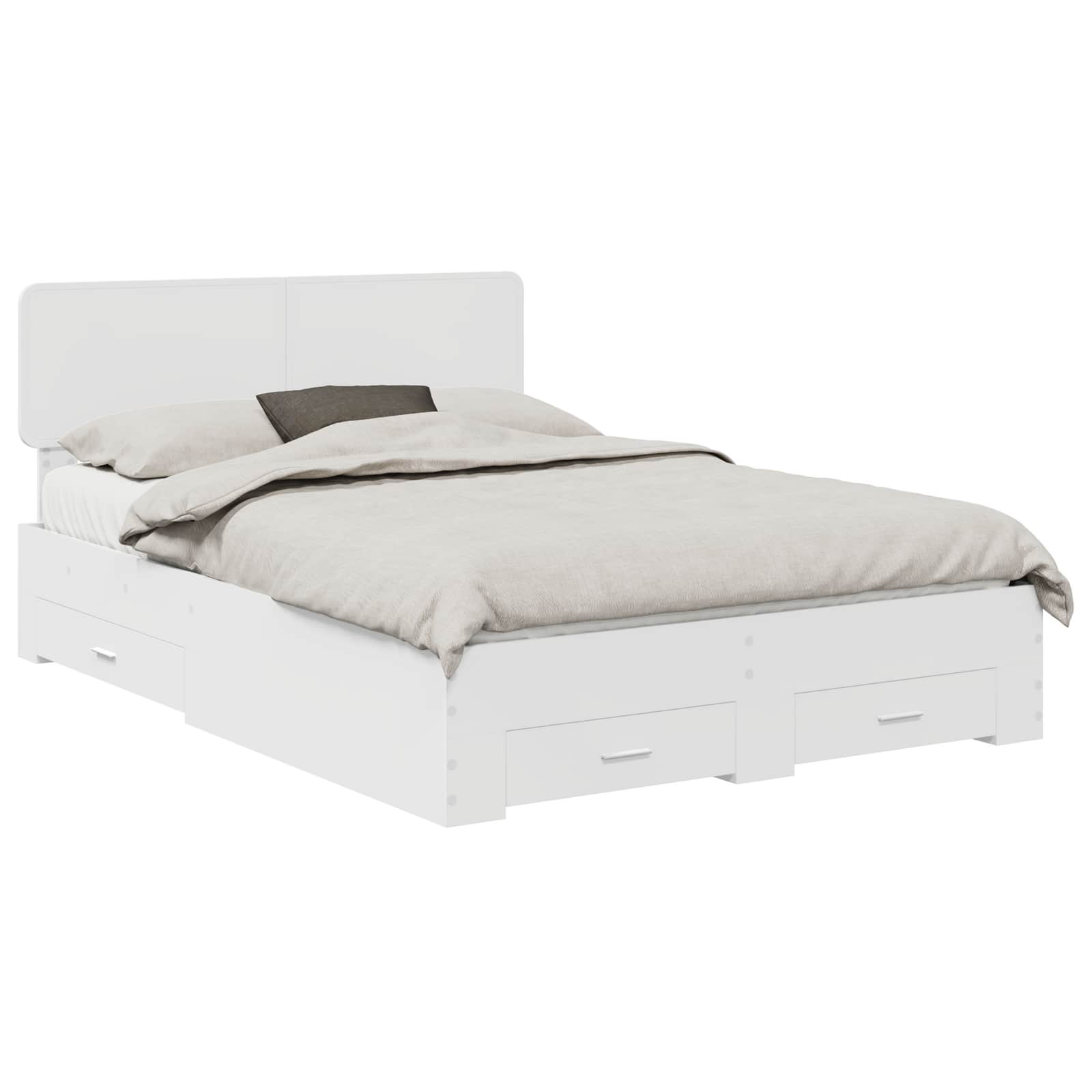 Struttura del letto Bianco 140 x 200 cm Legno multistrato | homemem39