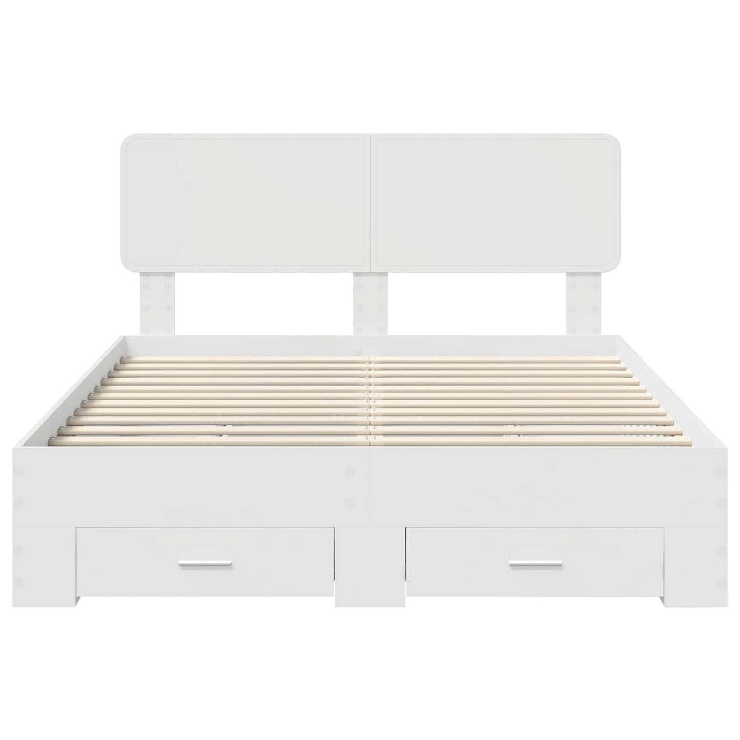 Struttura del letto Bianco 140 x 200 cm Legno multistrato | homemem39