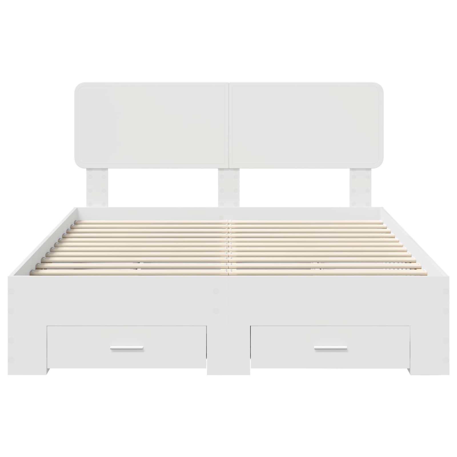 Struttura del letto Bianco 140 x 200 cm Legno multistrato | homemem39