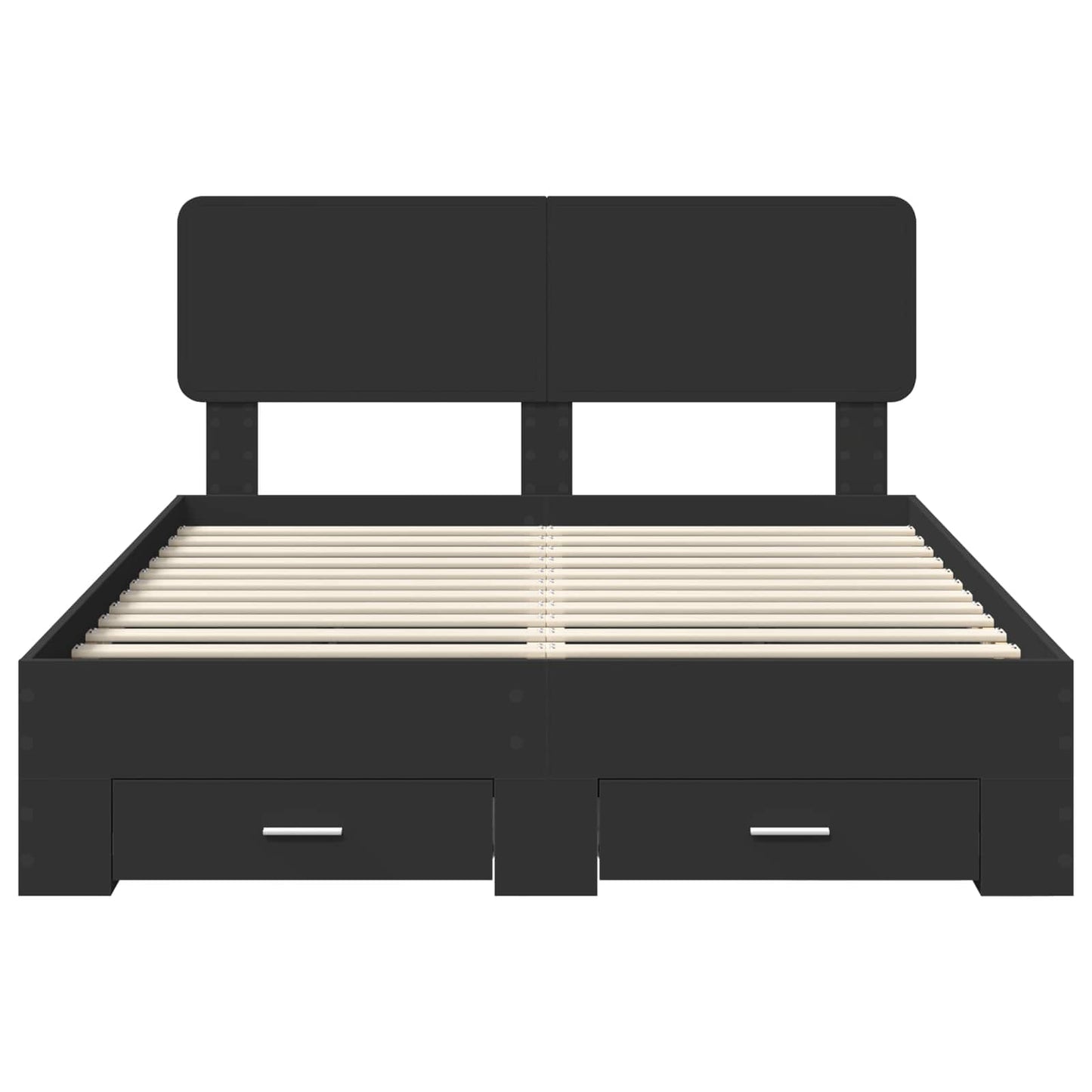 Struttura del letto Nero 140 x 200 cm Legno multistrato
