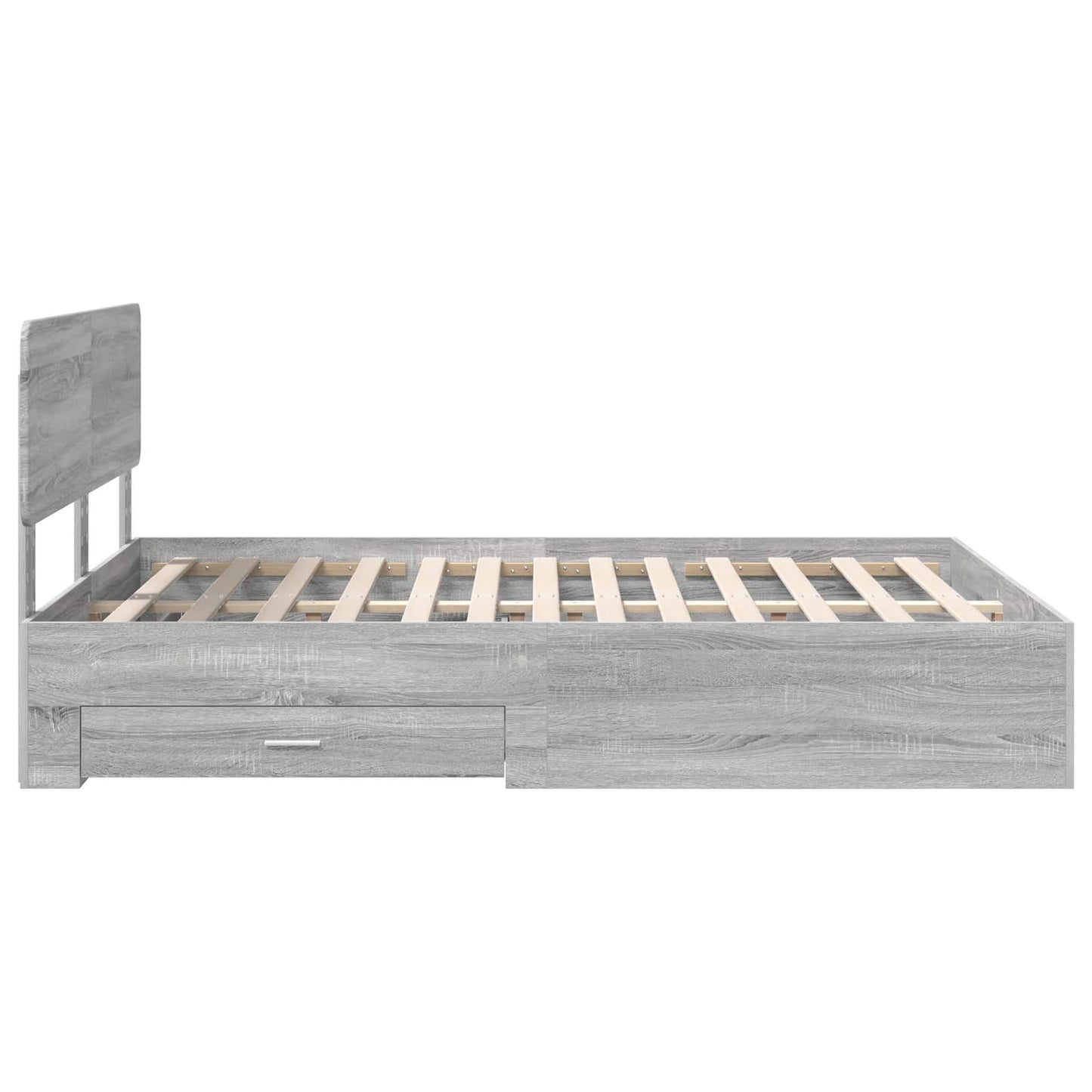 Struttura del letto con testiera Grigio Sonoma 140 x 200 cm | homemem39