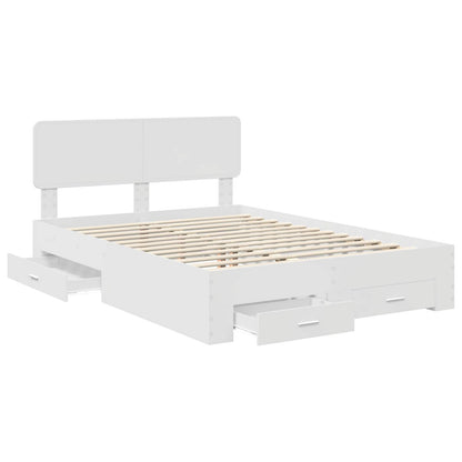 Struttura del letto Bianco 140 x 190 cm Legno multistrato | homemem39