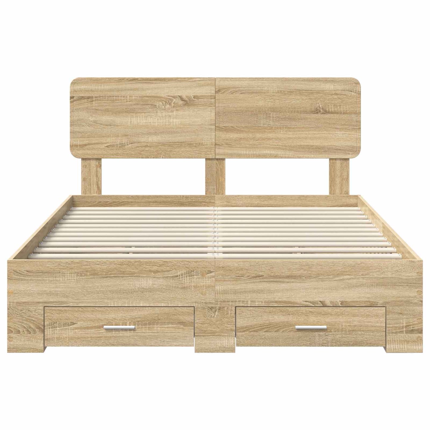 Struttura del letto con testiera Rovere Sonoma 140 x 190 cm | homemem39