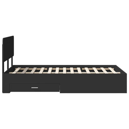 Struttura del letto Nero 135 x 190 cm Legno multistrato | homemem39
