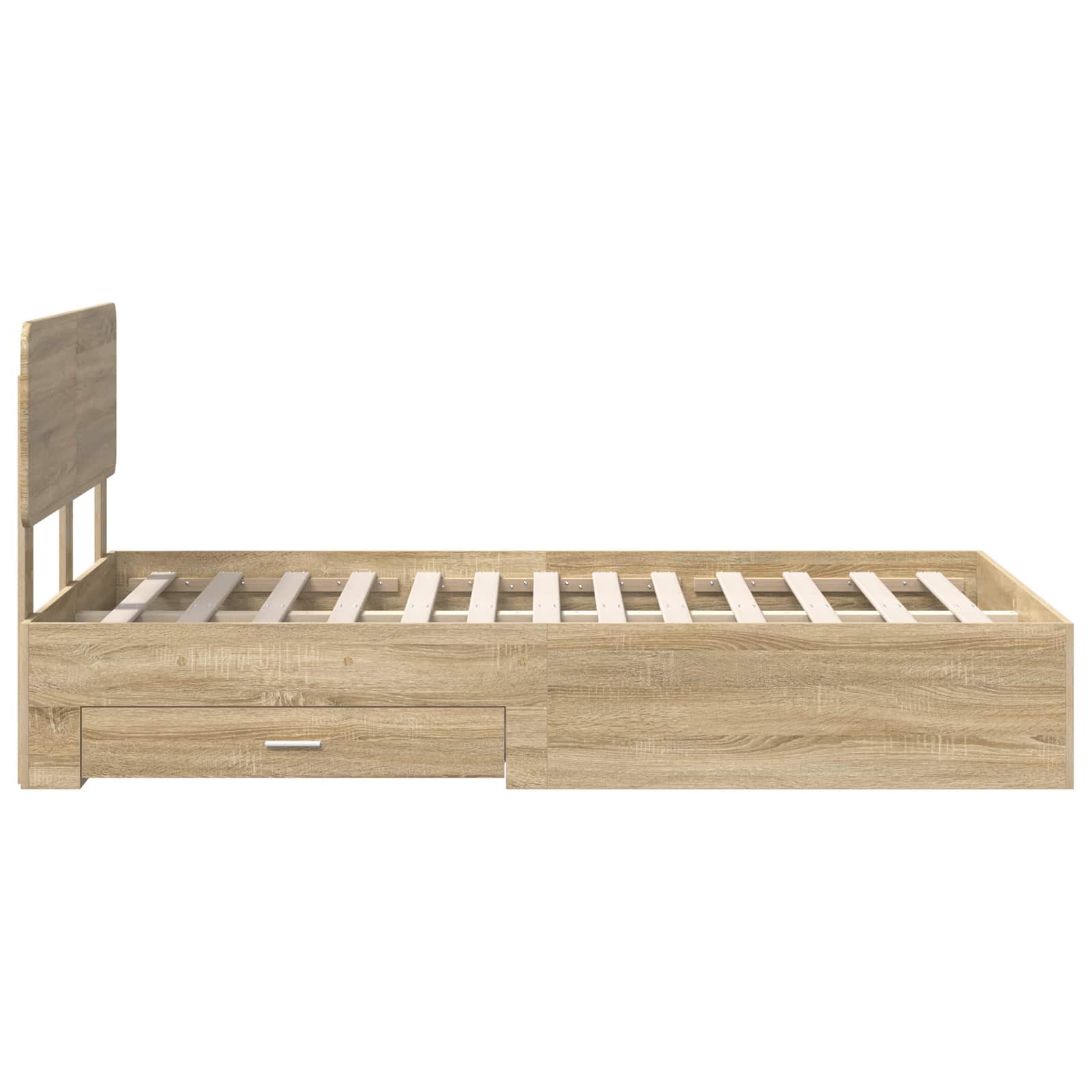 Struttura del letto con testiera Rovere Sonoma 120 x 200 cm | homemem39