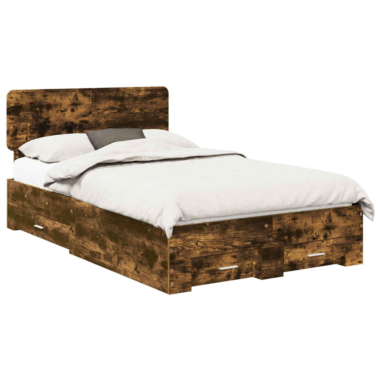 Struttura del letto Rovere fumé 120 x 200 cm Legno multistrato | homemem39