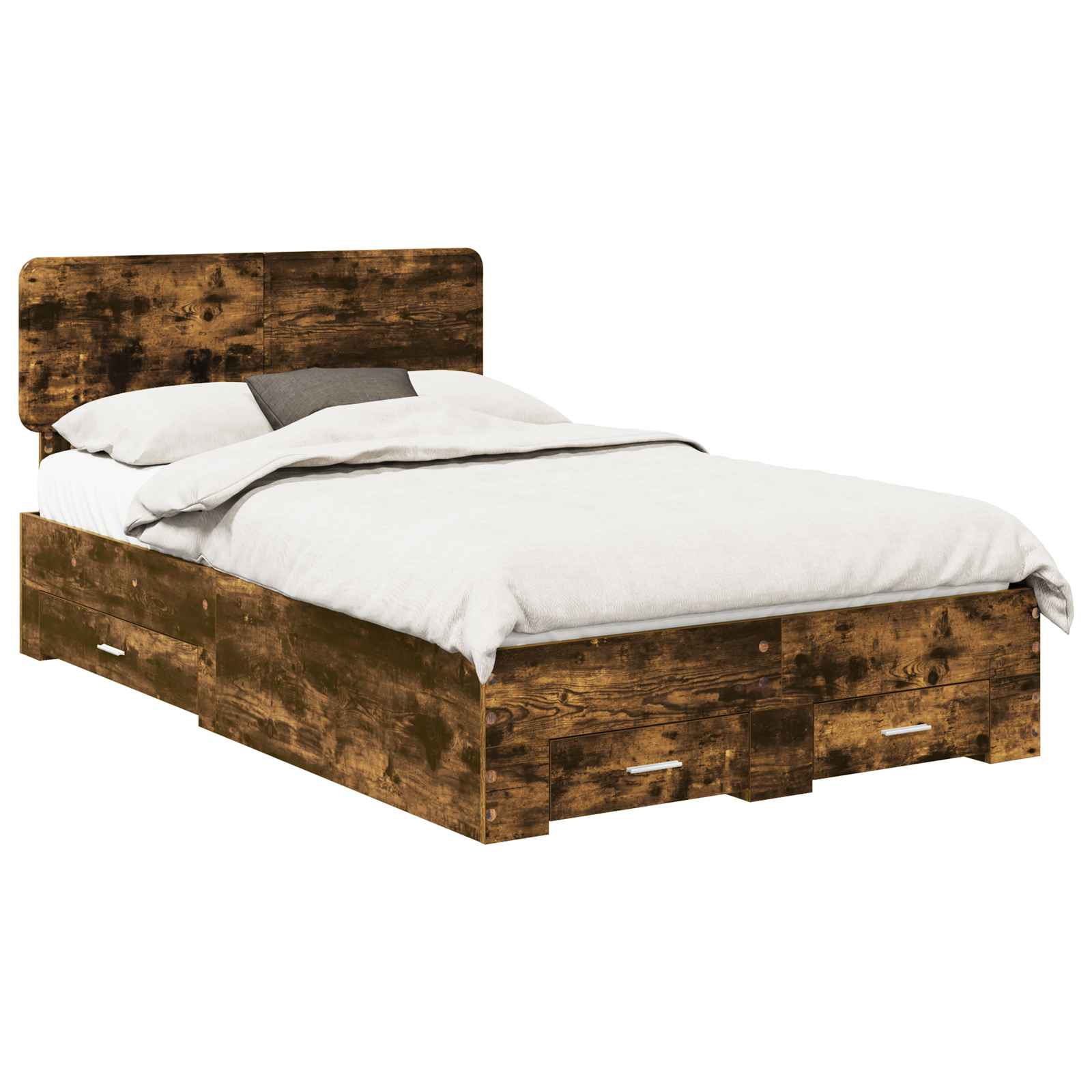 Struttura del letto Rovere fumé 120 x 200 cm Legno multistrato | homemem39