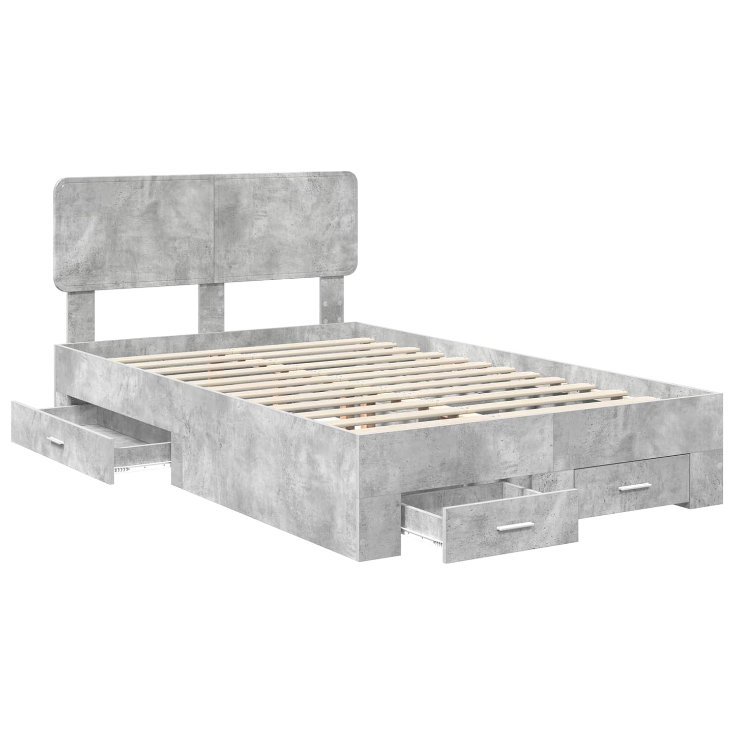 Struttura del letto con testiera Grigio cemento 120 x 190 cm | homemem39