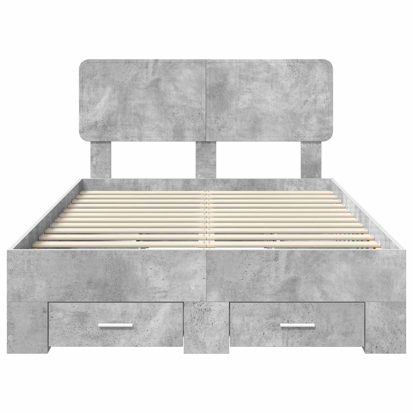 Struttura del letto con testiera Grigio cemento 120 x 190 cm | homemem39