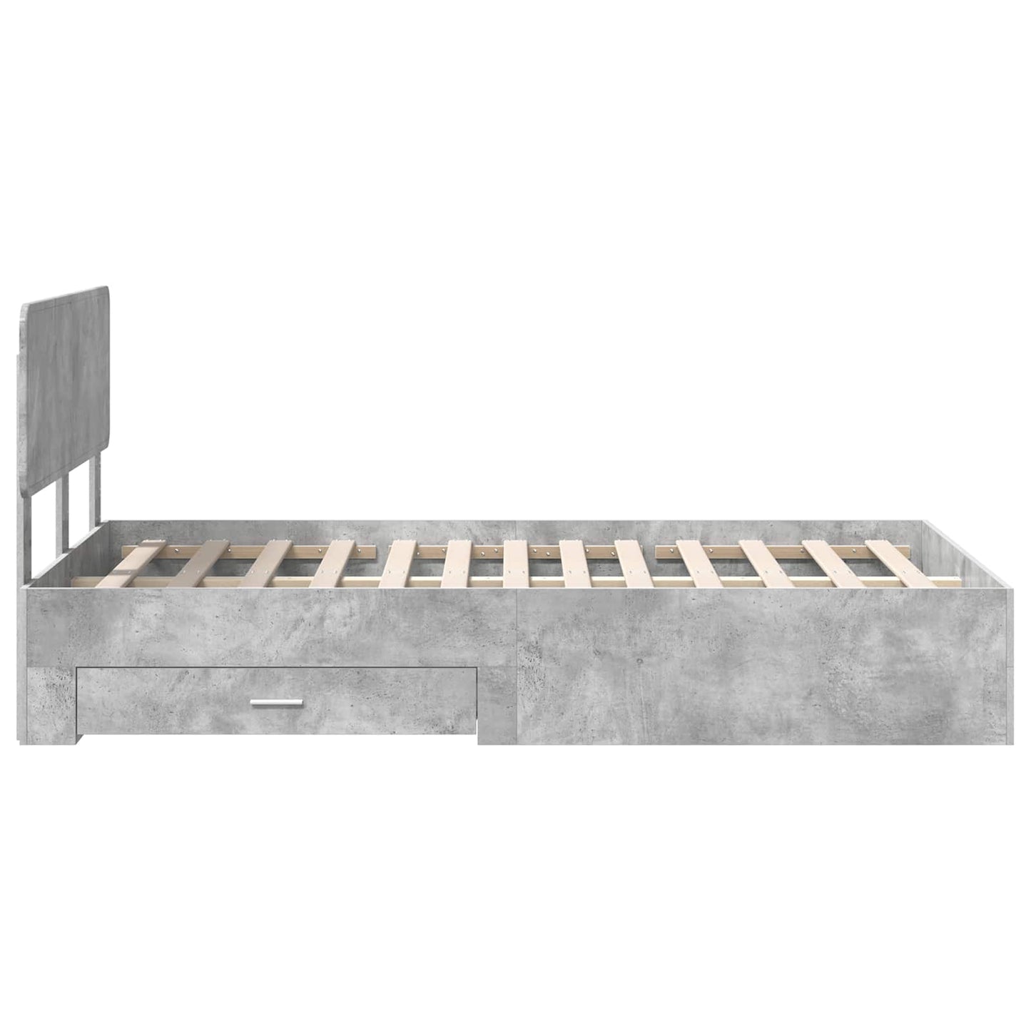 Struttura del letto con testiera Grigio cemento 120 x 190 cm | homemem39