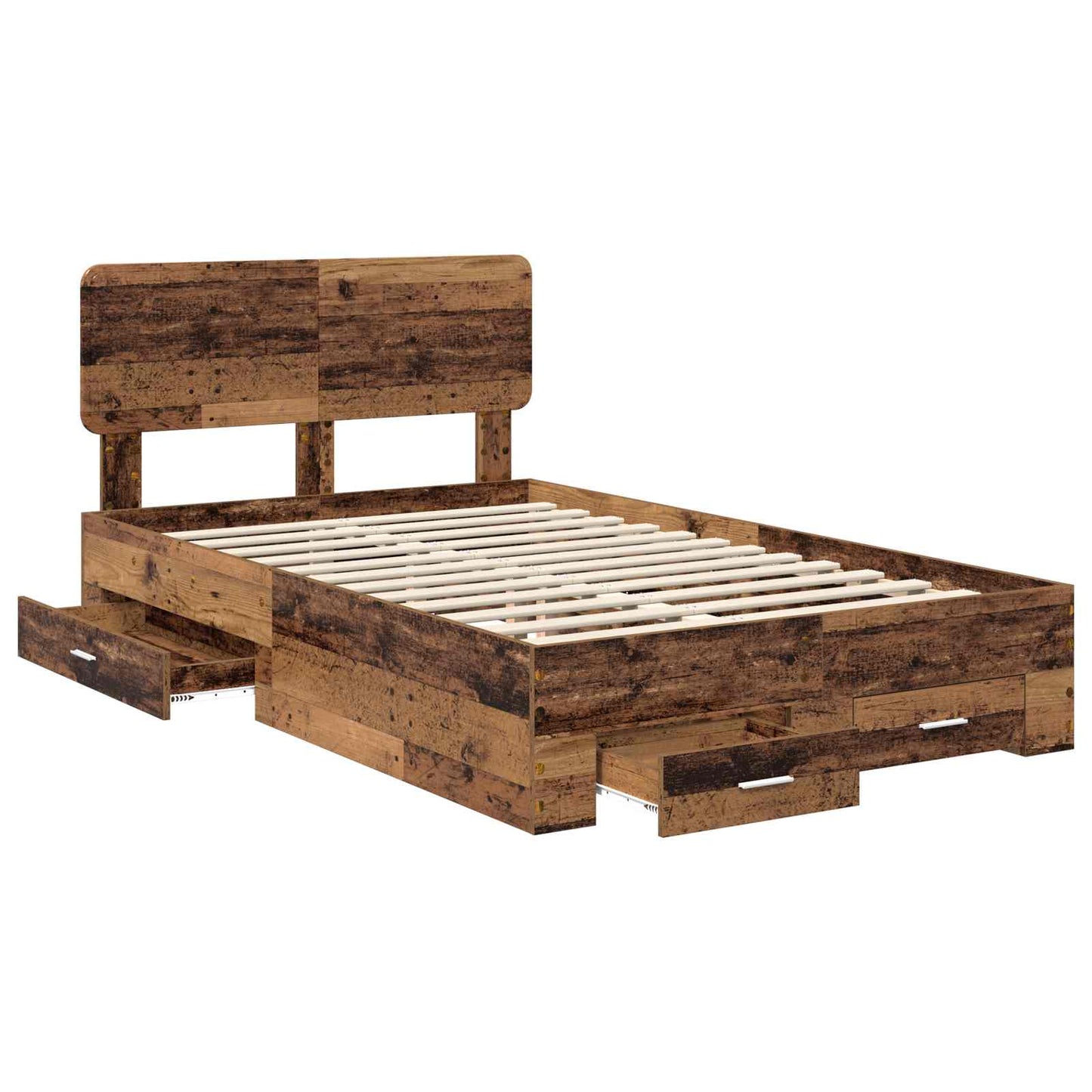Struttura del letto con testiera Legno vecchio 120 x 190 cm | homemem39