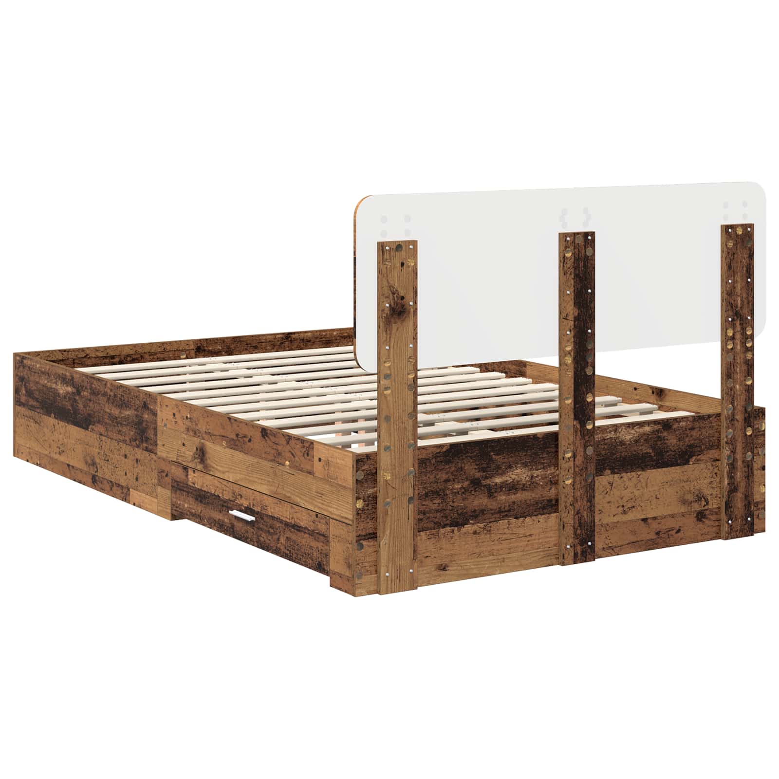 Struttura del letto con testiera Legno vecchio 120 x 190 cm | homemem39