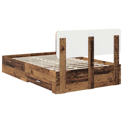 Struttura del letto con testiera Legno vecchio 120 x 190 cm | homemem39