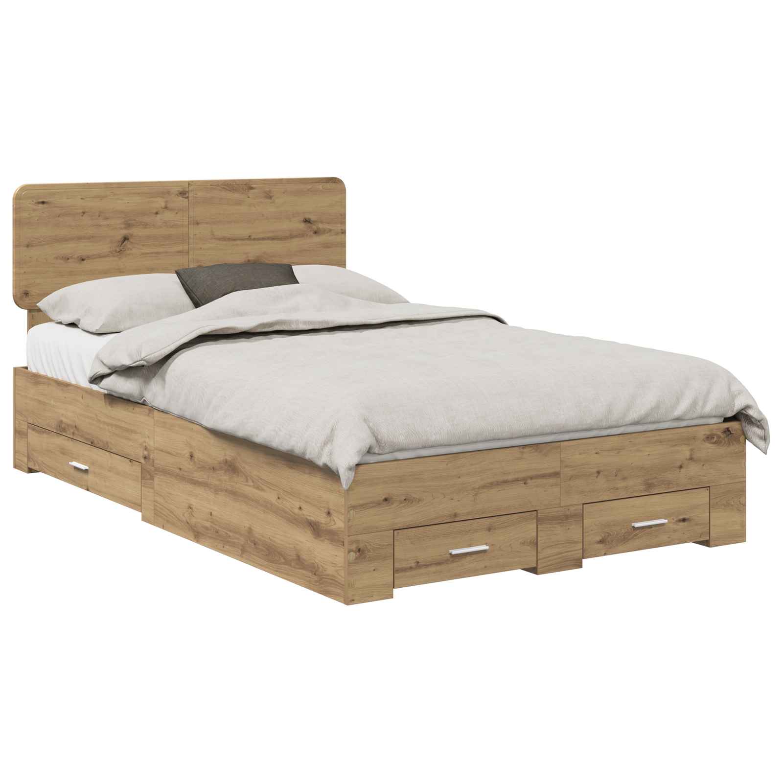 Struttura del letto Rovere artigianale 120 x 190 cm | homemem39