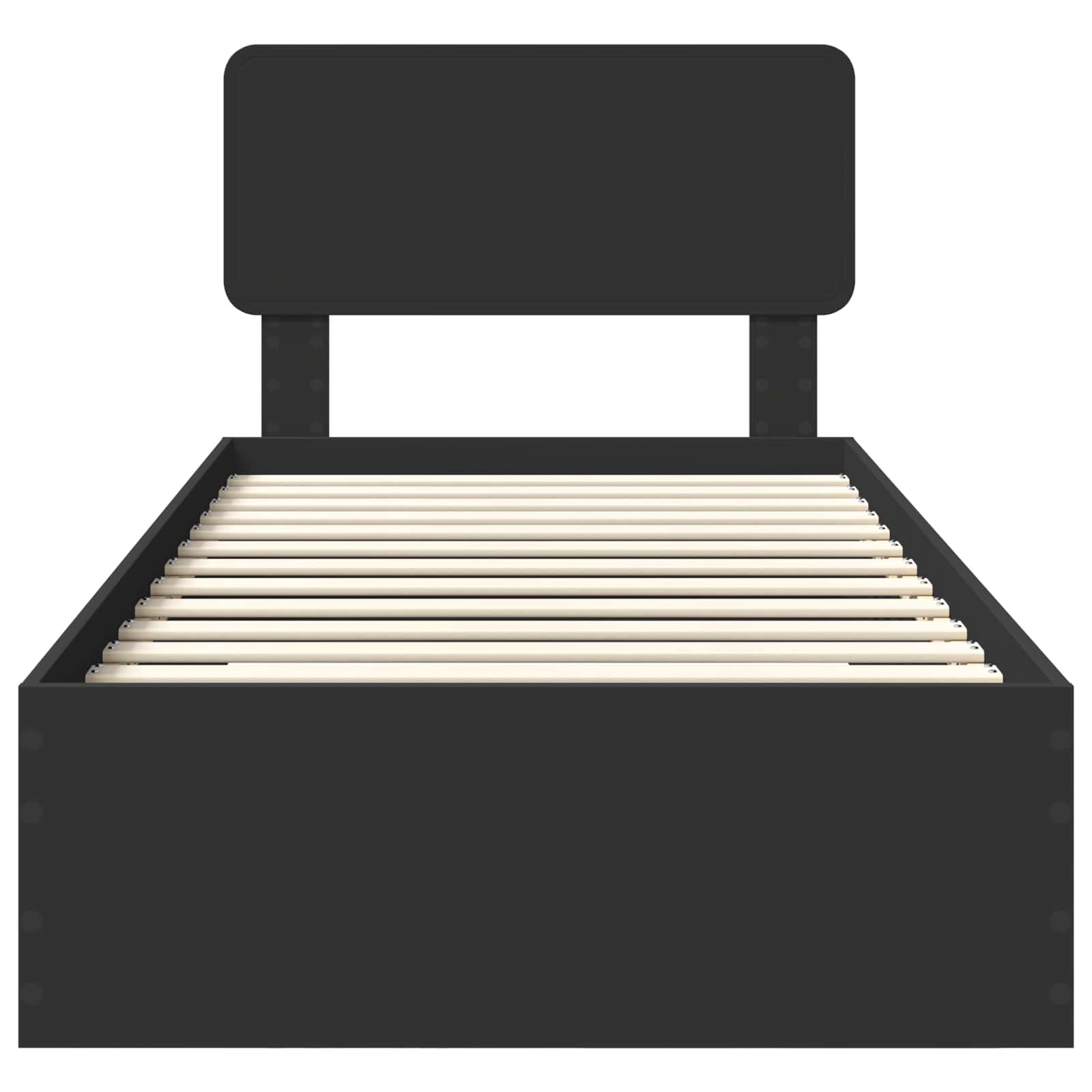 Struttura del letto Nero 100 x 200 cm Legno multistrato | homemem39