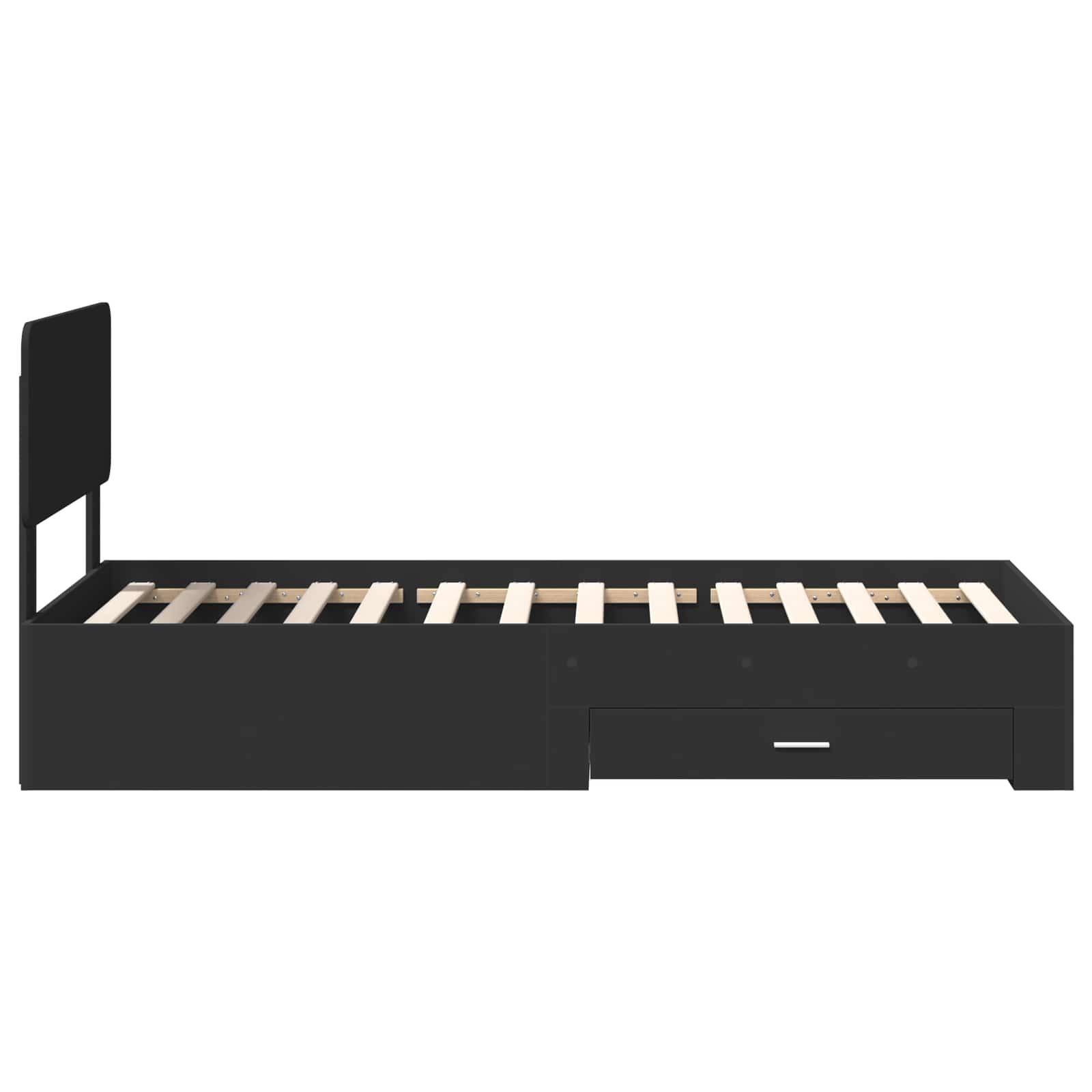 Struttura del letto Nero 100 x 200 cm Legno multistrato | homemem39