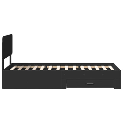 Struttura del letto Nero 100 x 200 cm Legno multistrato | homemem39