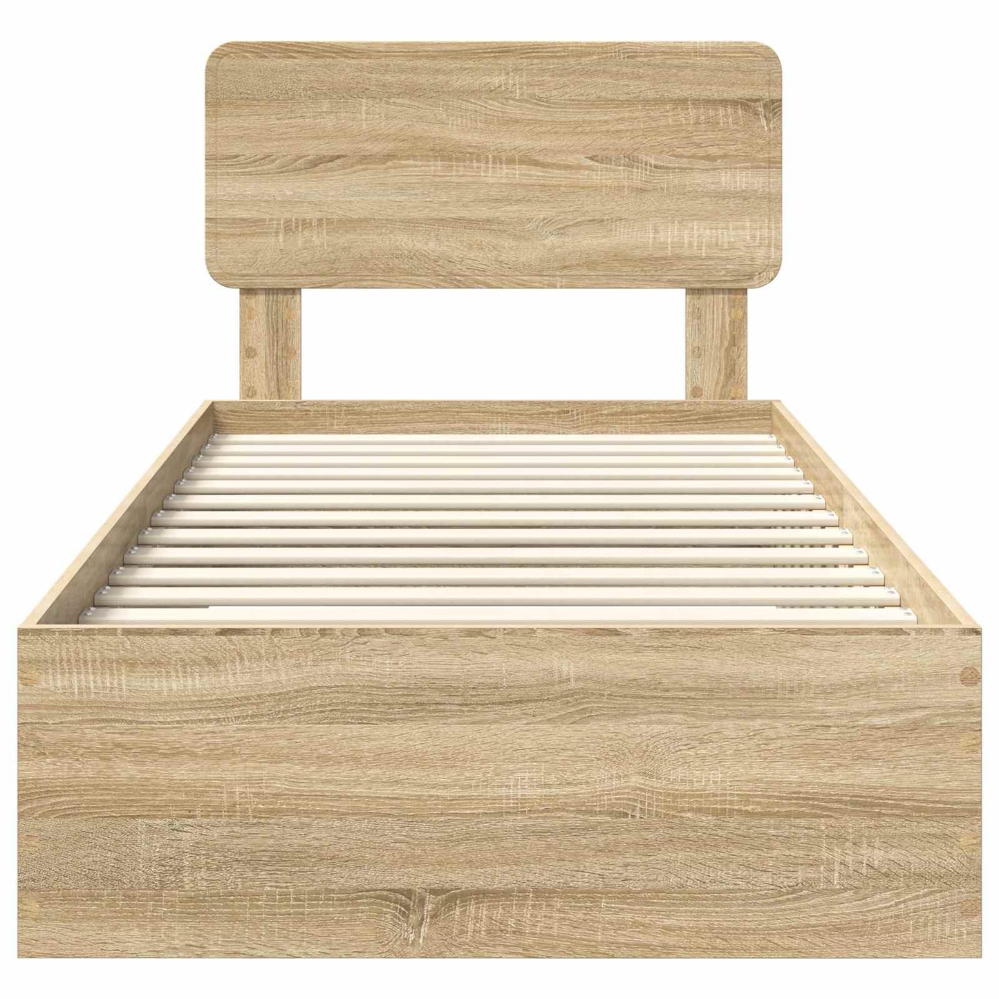 Struttura del letto con testiera Rovere Sonoma 100 x 200 cm | homemem39