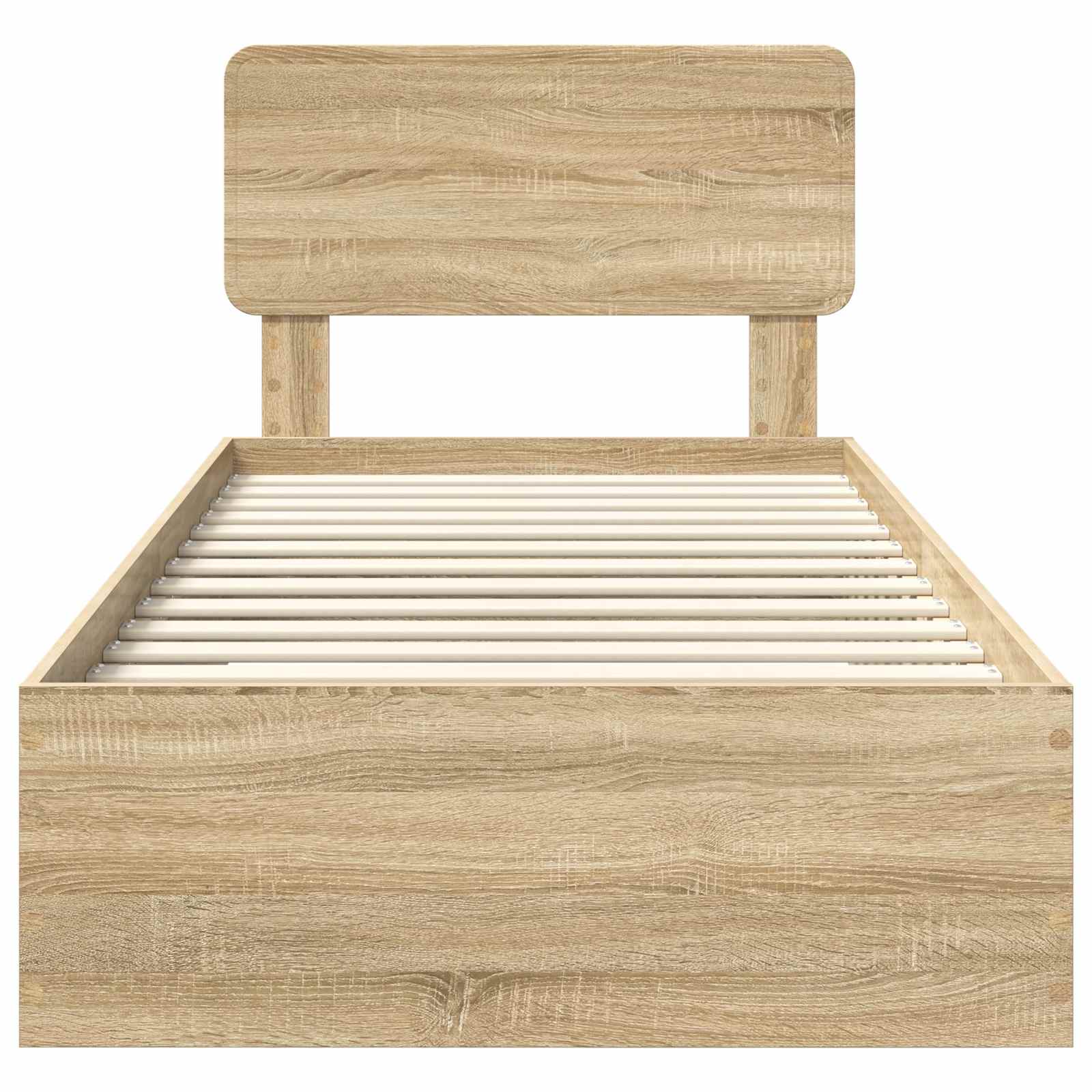 Struttura del letto con testiera Rovere Sonoma 100 x 200 cm | homemem39