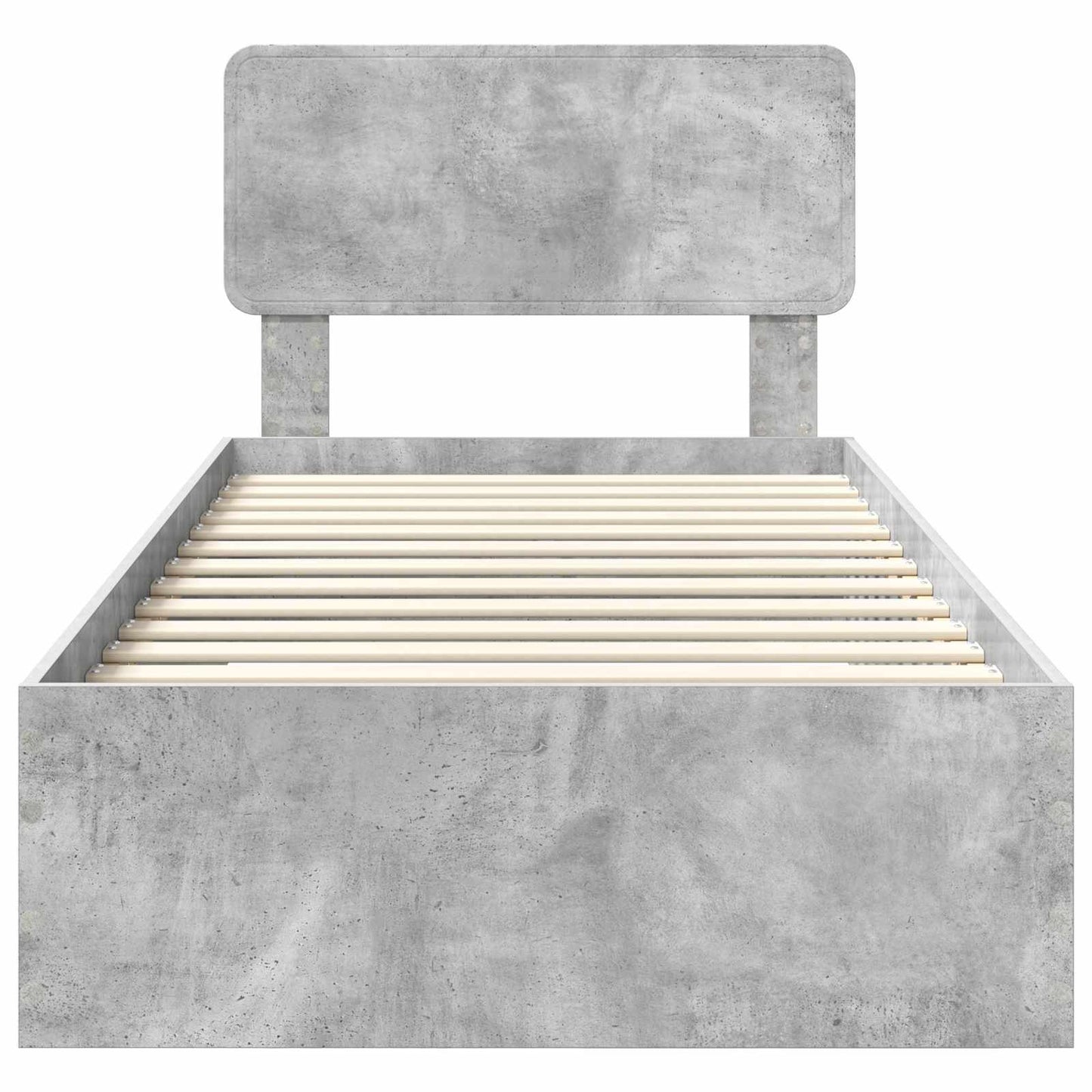 Struttura del letto con testiera Grigio cemento 100 x 200 cm | homemem39