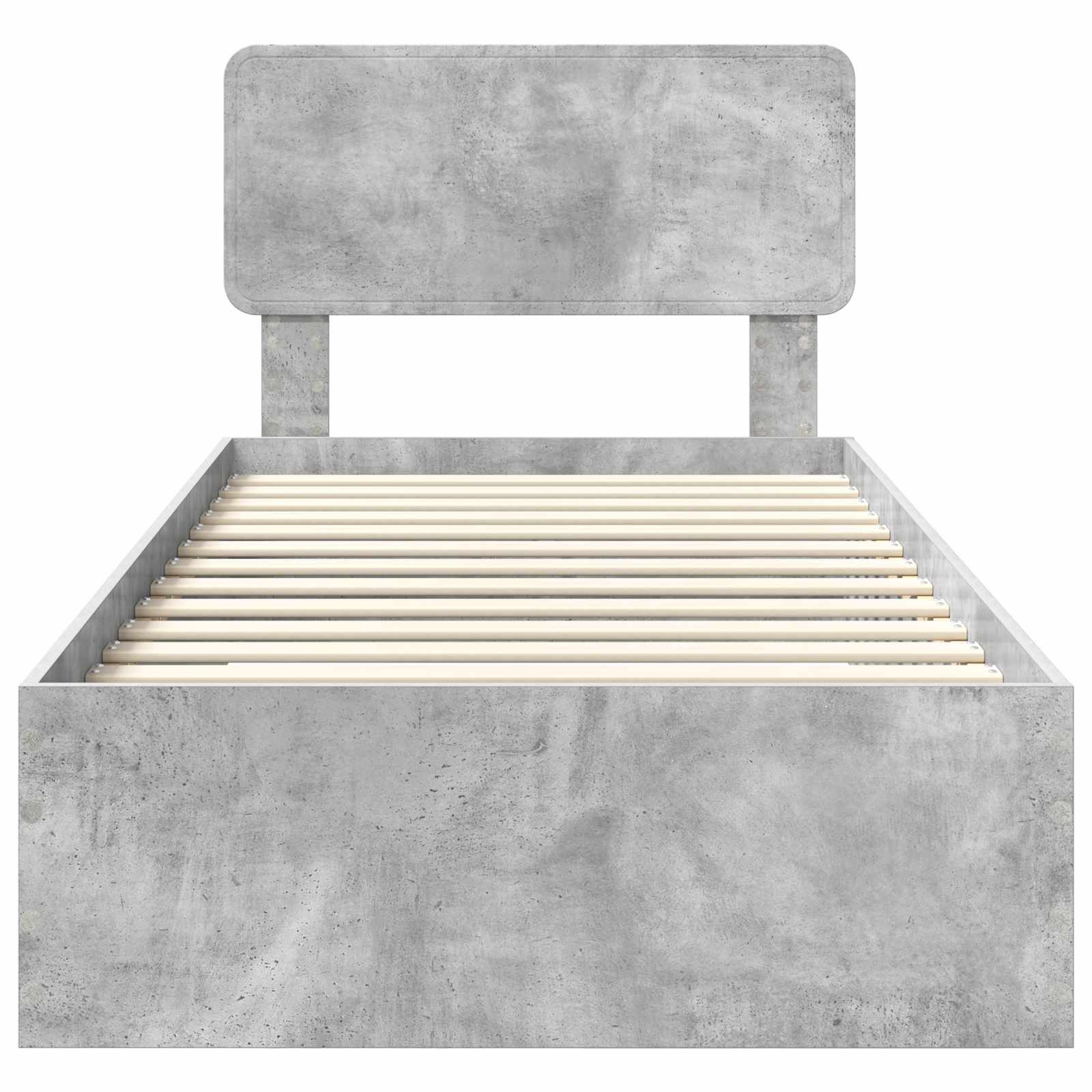 Struttura del letto con testiera Grigio cemento 100 x 200 cm | homemem39