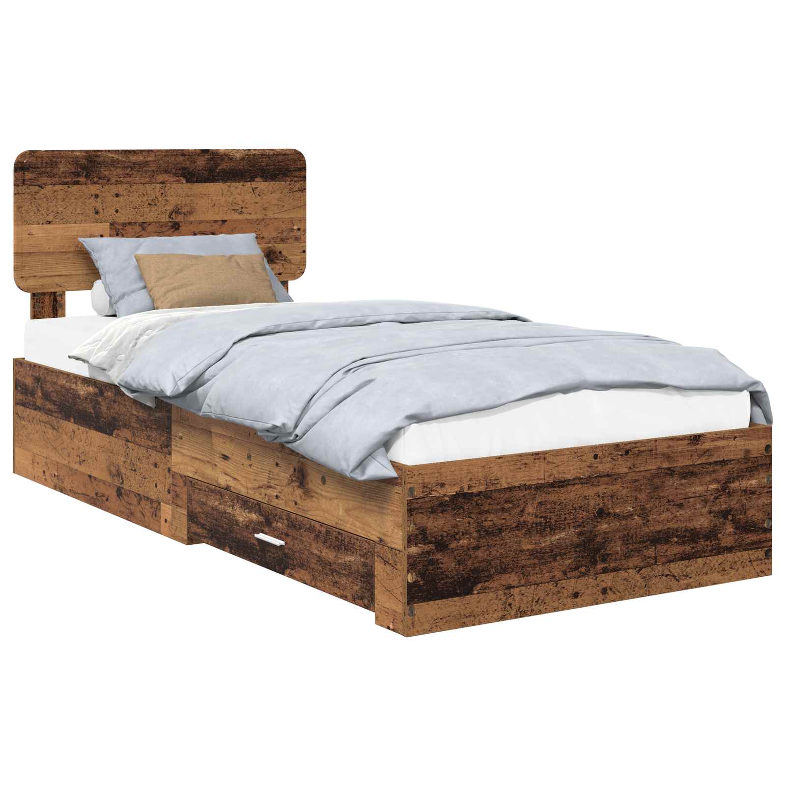 Struttura del letto con testiera Legno vecchio 100 x 200 cm | homemem39