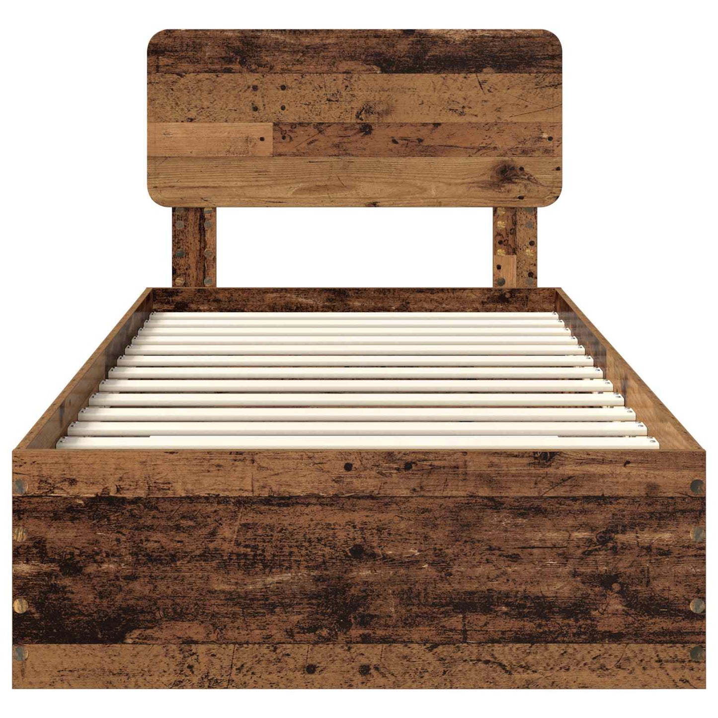 Struttura del letto con testiera Legno vecchio 100 x 200 cm | homemem39