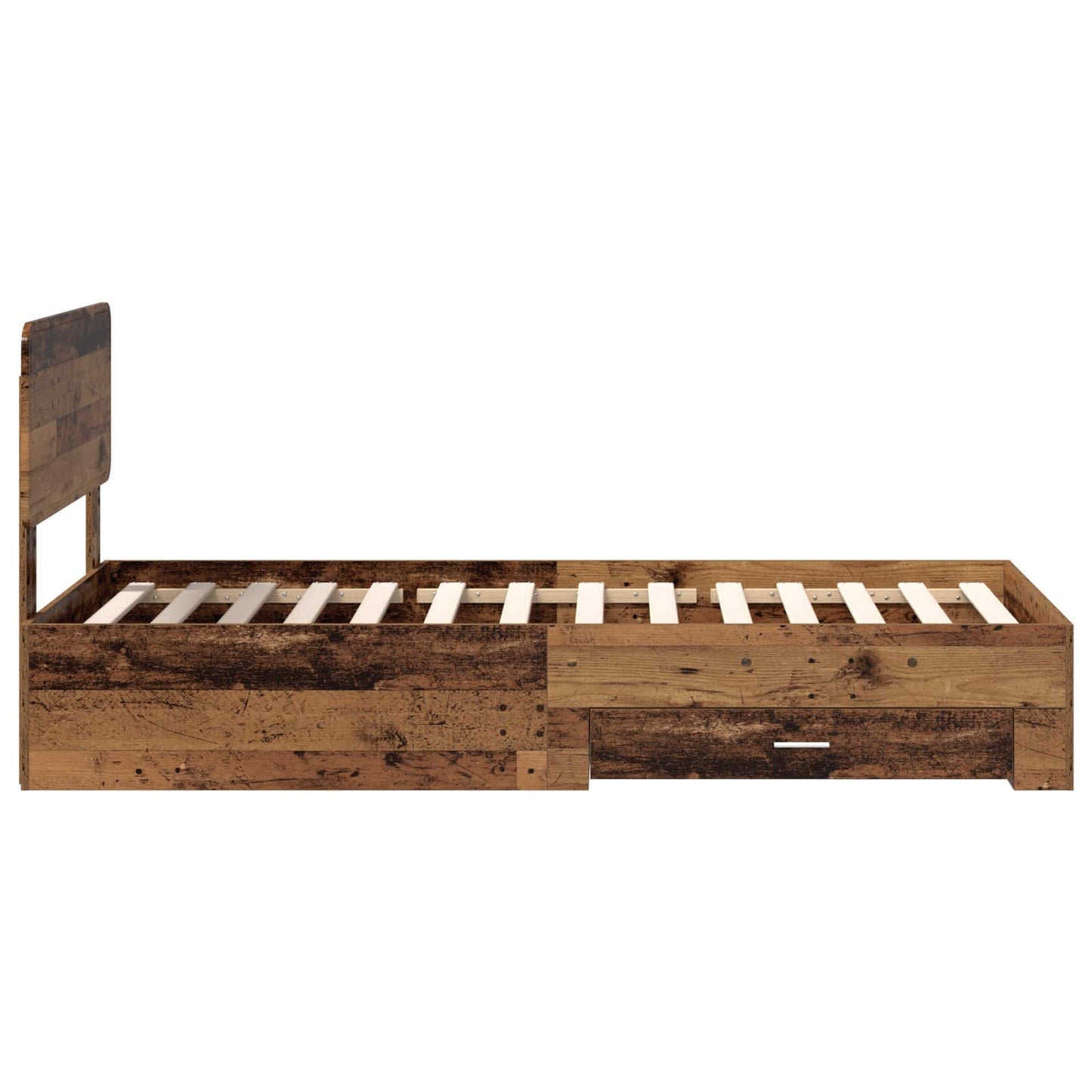 Struttura del letto con testiera Legno vecchio 100 x 200 cm | homemem39