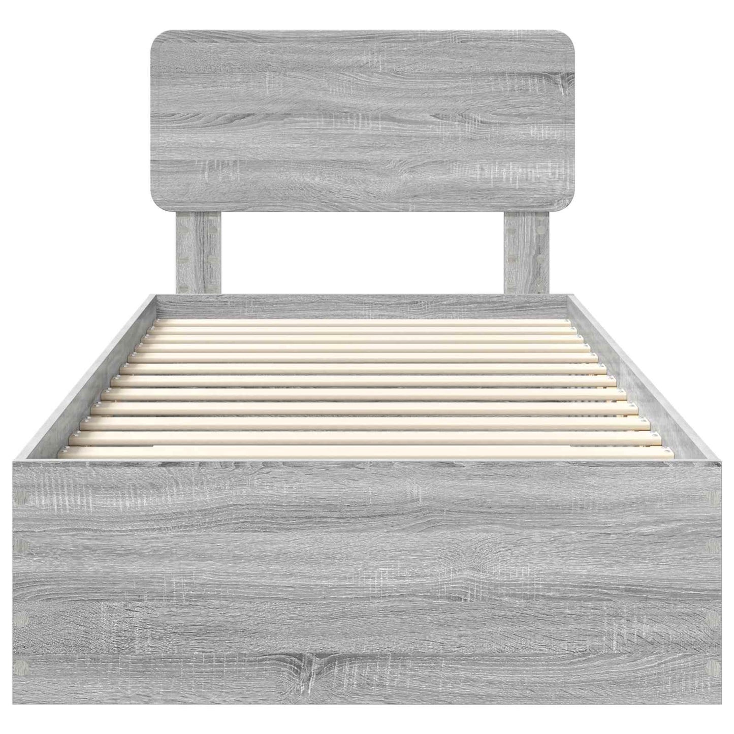 Struttura del letto Grigio Sonoma 90 x 200 cm Legno multistrato | homemem39