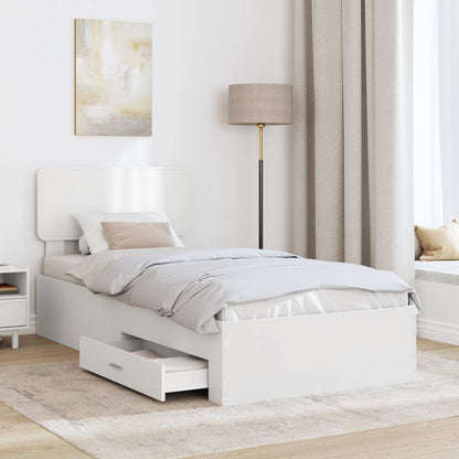 Struttura del letto Bianco 90 x 190 cm Legno multistrato | homemem39
