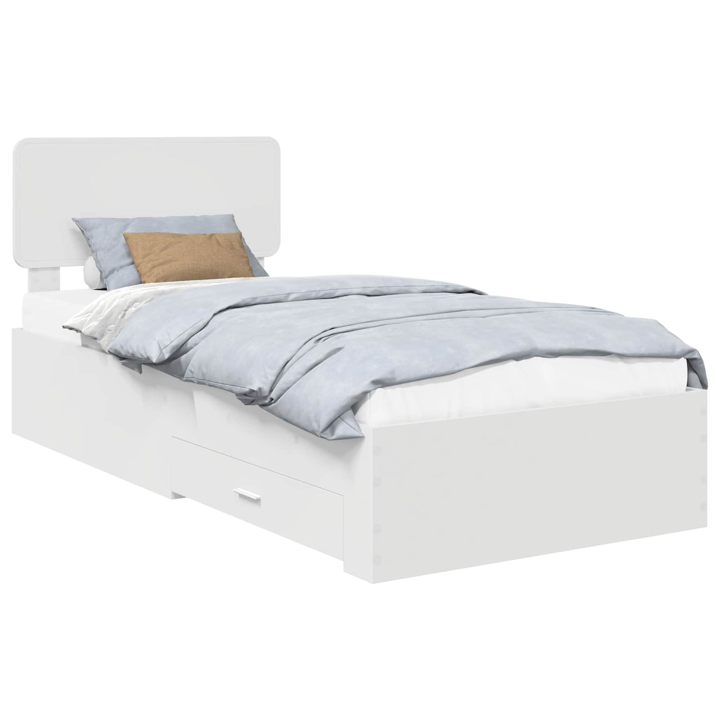 Struttura del letto Bianco 90 x 190 cm Legno multistrato | homemem39