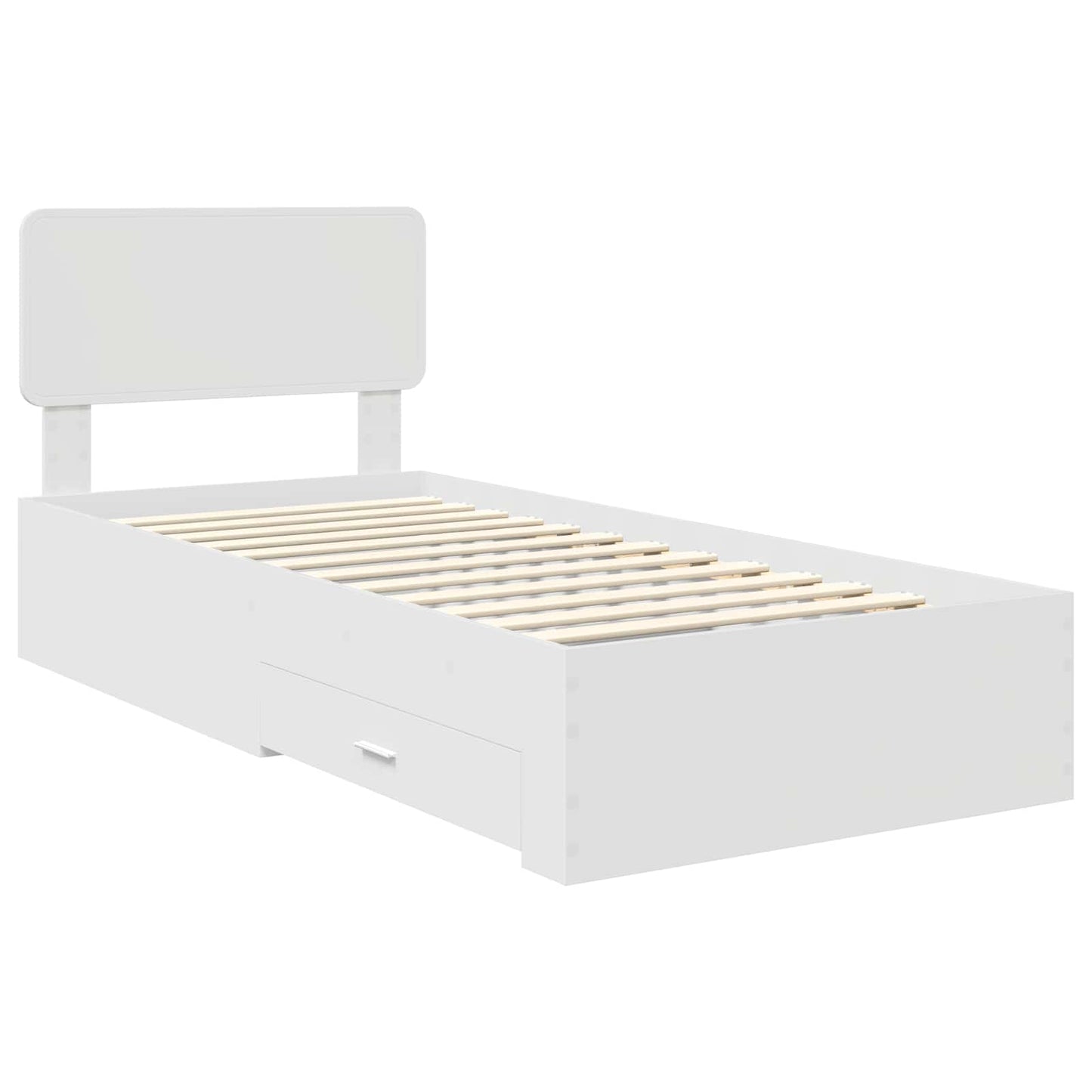 Struttura del letto Bianco 90 x 190 cm Legno multistrato | homemem39