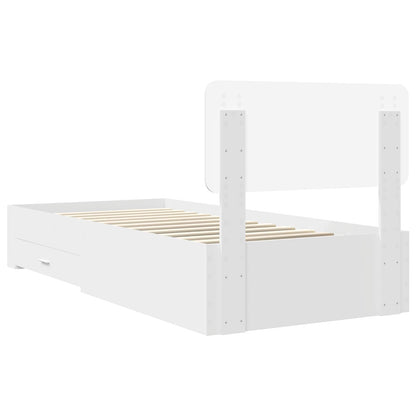 Struttura del letto Bianco 90 x 190 cm Legno multistrato | homemem39