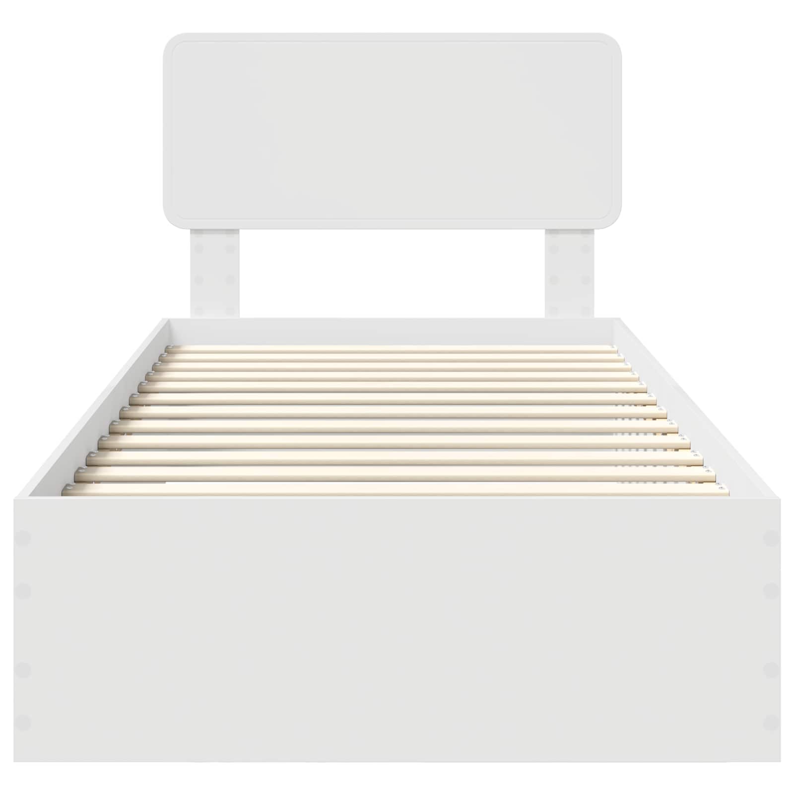 Struttura del letto Bianco 90 x 190 cm Legno multistrato | homemem39