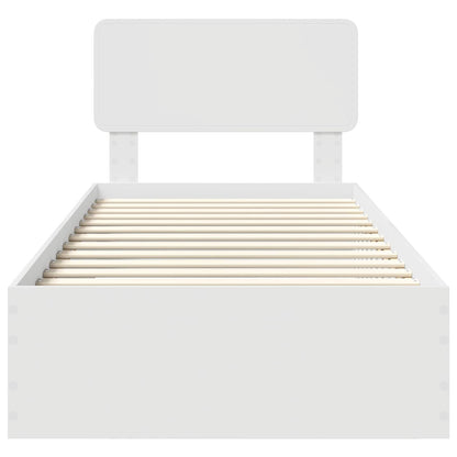 Struttura del letto Bianco 90 x 190 cm Legno multistrato | homemem39