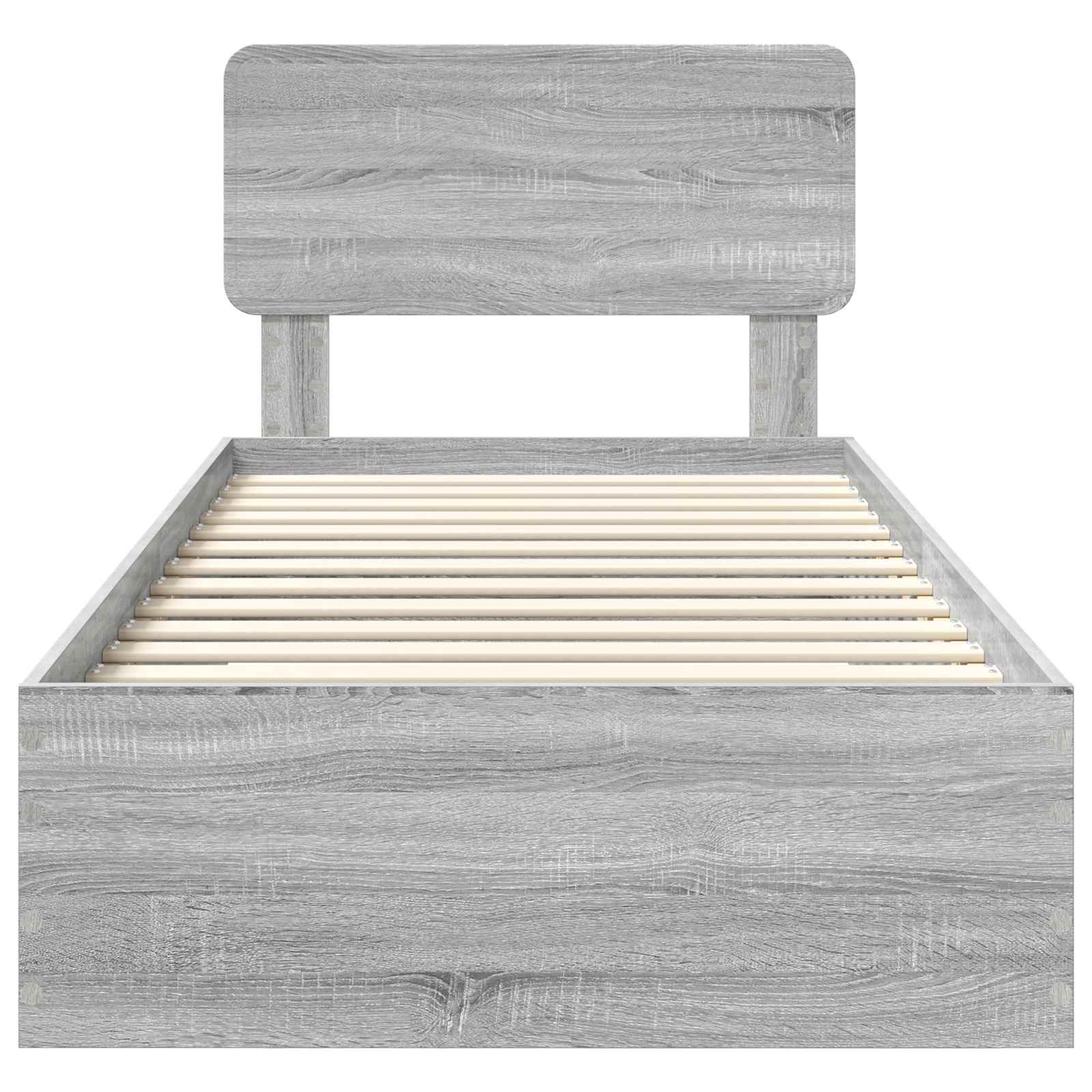 Struttura del letto Grigio Sonoma 90 x 190 cm Legno multistrato | homemem39