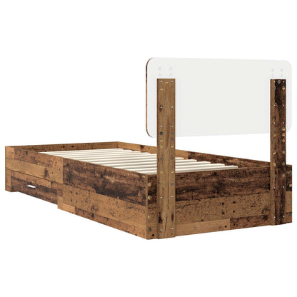 Struttura del letto Legno vecchio 90 x 190 cm Legno multistrato | homemem39